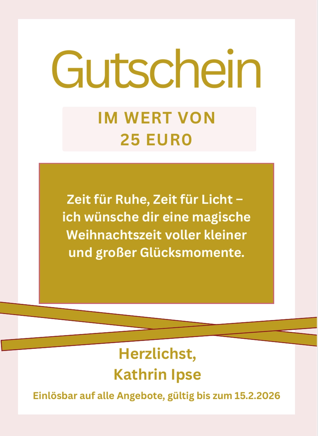 Kathrin Ipse - Expertin für Stressregulation, Nervensystem-Balance und professionelle Hypnose - Gutschein